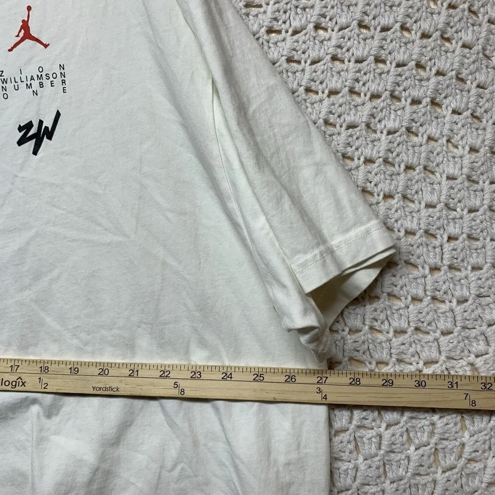 AIR Jordan Zion T-Shirt Men's Sz 3XL White‎ Williamson Number One Graphic